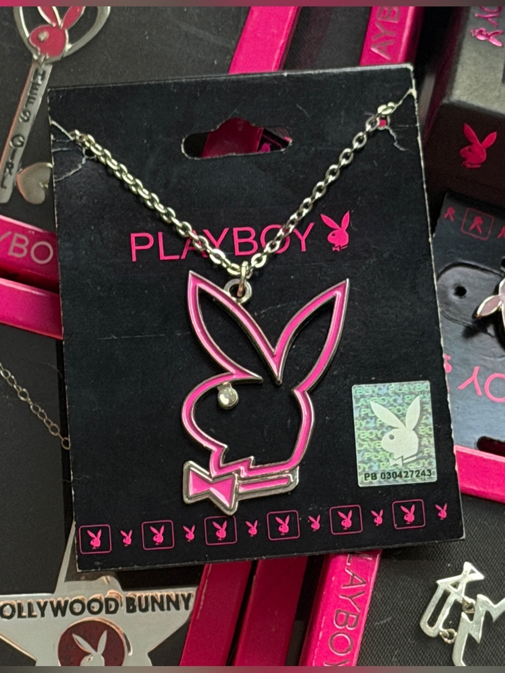Playboy Y2K pink bunny necklace NWT - Picture 3 of 3